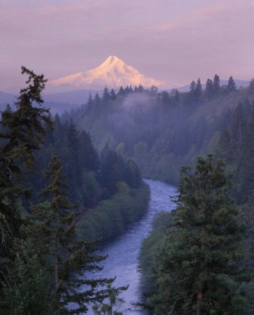 Mountain and river sunrise