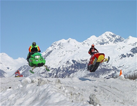 Snowmobile Racing has it's Ups and Downs