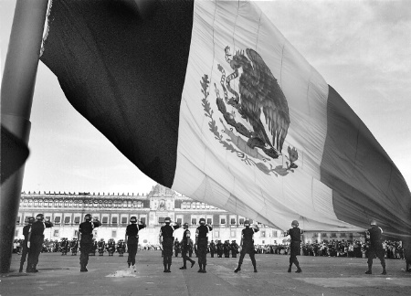 Mexico City Ntl. Plaza Flag Dropping