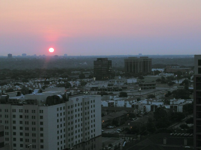 High horizon Dallas Sunrise at dawn
