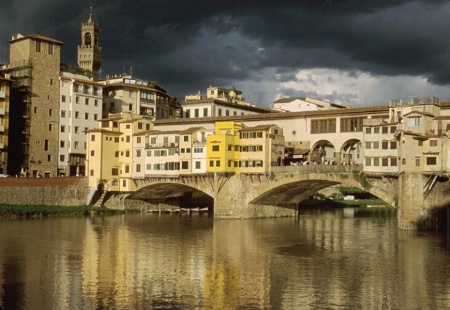 Storm over Ponte Vecchio, Italy