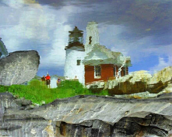 Reflecting at Pemaquid Lighthouse ME