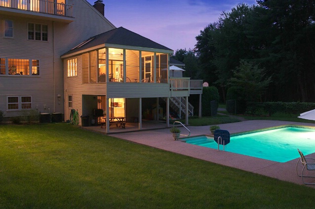 Pool and house - evening - ID: 173067 © Sharon E. Lowe
