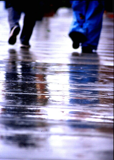 walking in the rain (upper third)