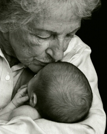 Grandmother with her new Grandbaby