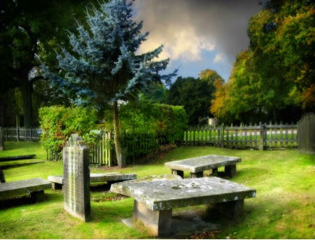 Graves at the Bolton Abbey ruins, Yorkshire