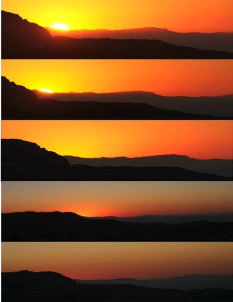 Sunrise in Five stages