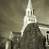 © Sharon E. Lowe PhotoID # 234415: Old Hill Burial Ground with Church, Concord, MA