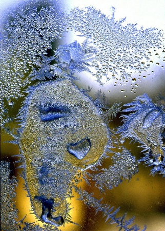 Frosty shapes on Window