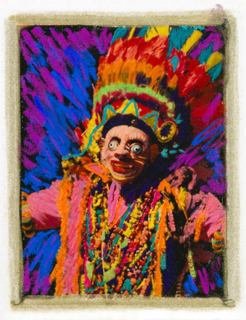 Bolivian Mask, handcolored