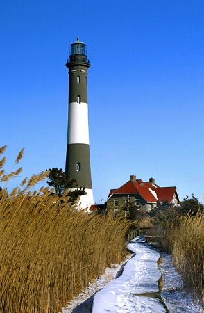 Fire Island Light In The Snow