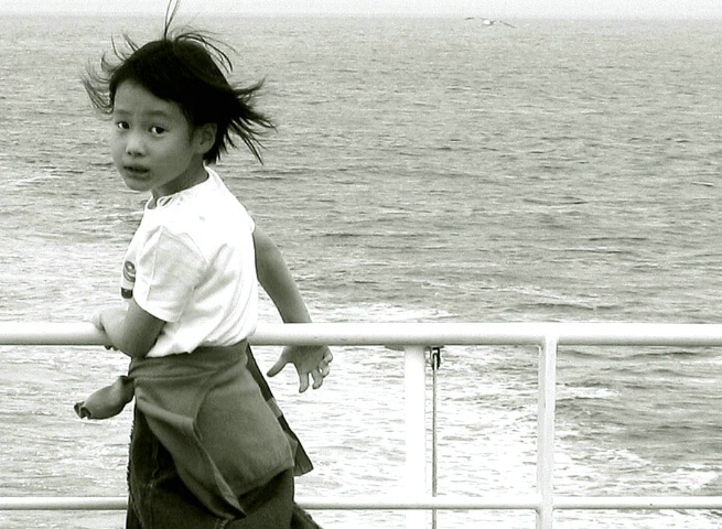 Japanese Girl on a Ferry 