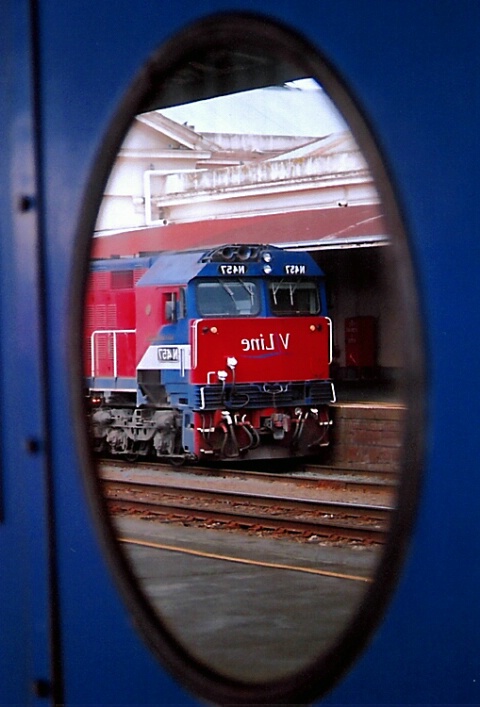 Train In A Window