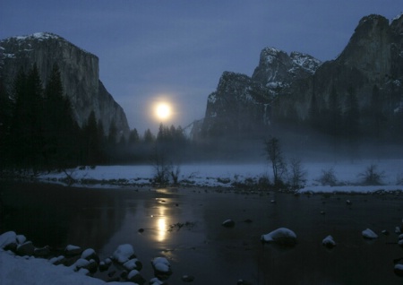 Moonrise Over Yosemite