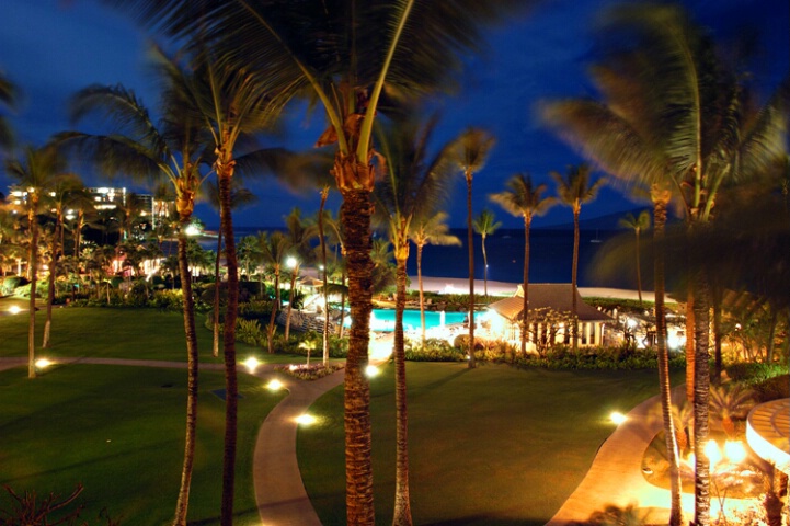 View from balcony of Sheraton Hotel on Maui