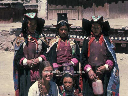 Cheryl with Ladakhi women