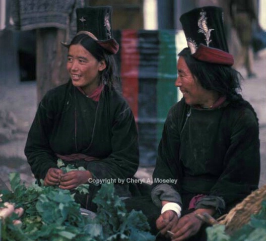 Leh, women selling vegies, Ladakh