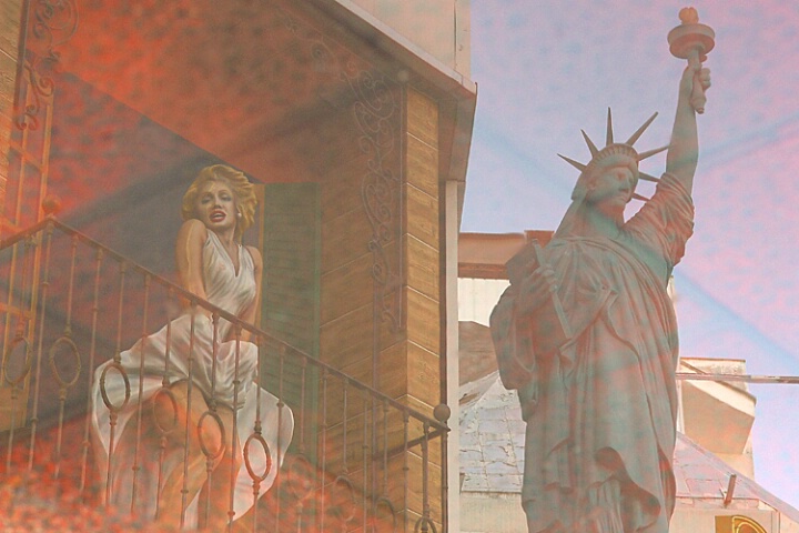 Statue of Liberty and Marilyn Reflection