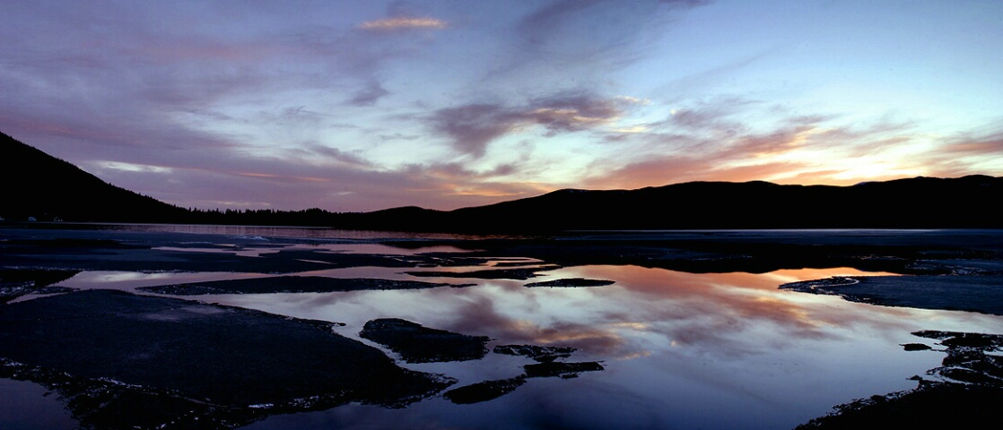 Ice Floe Sunset Panorama