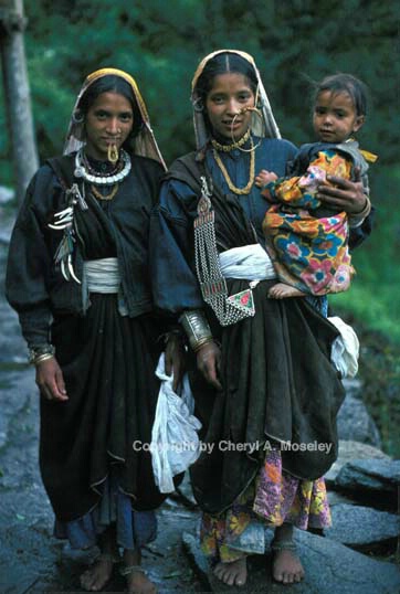 2 women, baby, Himalayan  village - ID: 360204 © Cheryl  A. Moseley