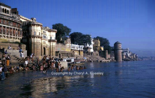 Bathing in Ganges 2 - ID: 360205 © Cheryl  A. Moseley