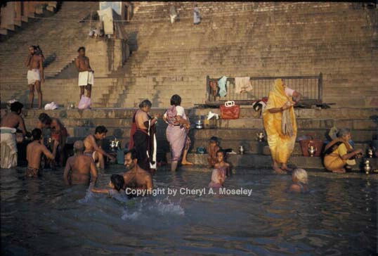 Dips in Holy Ganges River, India - ID: 360206 © Cheryl  A. Moseley