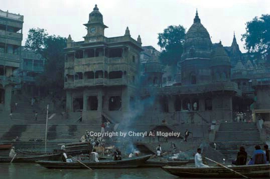 Varanasi, burning ghats - ID: 360214 © Cheryl  A. Moseley