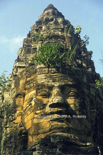 Bayon Temple, close, Ankor, Cambodia, 30-17 - ID: 362429 © Cheryl  A. Moseley