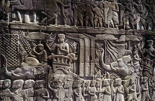 Detail carvings #2, Ankor Wat, Cambodia, 24-2 - ID: 362437 © Cheryl  A. Moseley