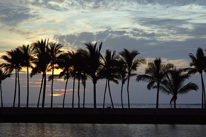 Sunset - 'Anaeho'omalu Beach, Hawaii