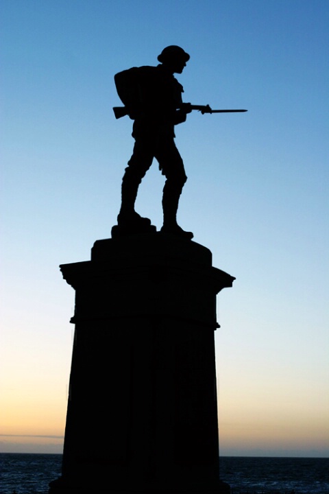 Portstewart War Memorial Plinth Silhouette