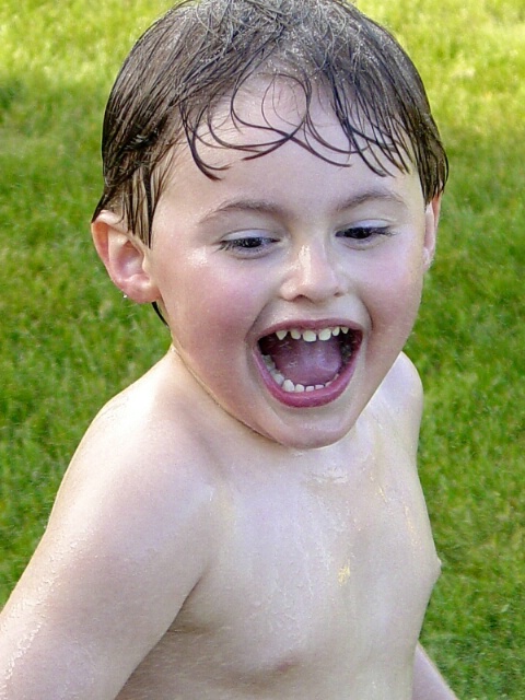 Having fun with the hose