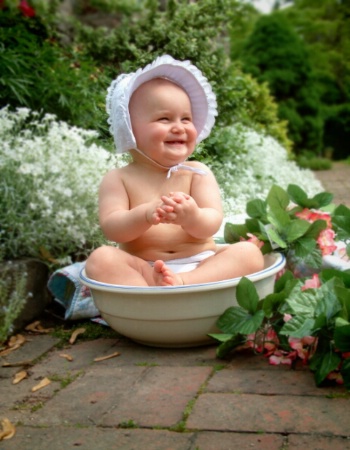 Bathing in the Garden