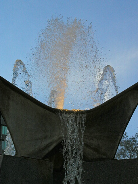 Backlit Fountain