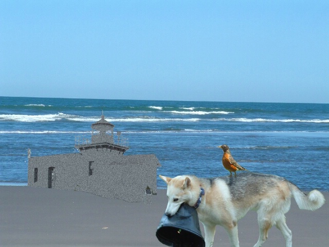 Nicky Goes to the Beach to Build a Sandligthouse