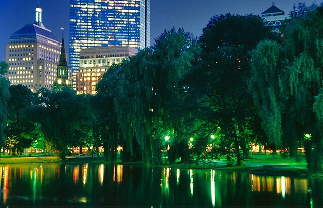 Boston Public Garden/Back Bay at Night - ID: 439943 © Sharon E. Lowe