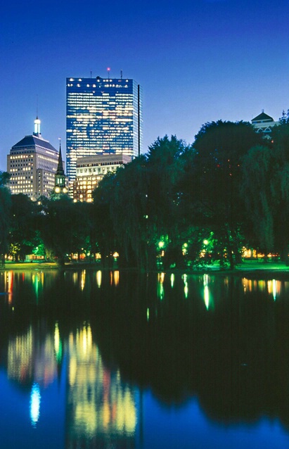 Boston Public Garden/Back Bay at Night - ID: 440761 © Sharon E. Lowe