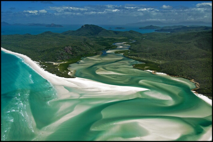 Whitsunday Islands - Aerial of Whitehaven