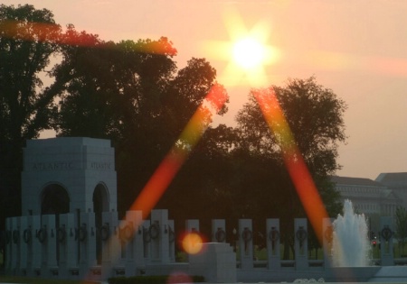 Sunrise over WWII Memorial