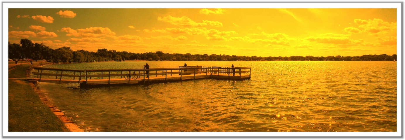 Golden Sunset On The Lake