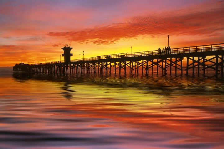 *sunset at seal beach pier*