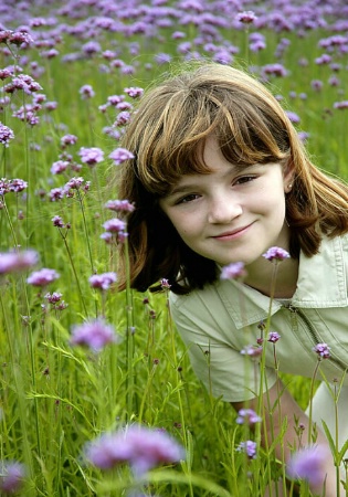 Catherine with flowers