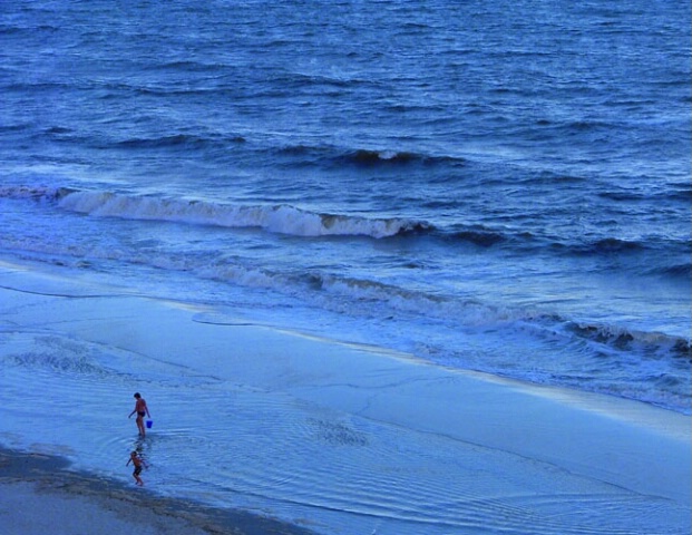 Evening Play at the Beach