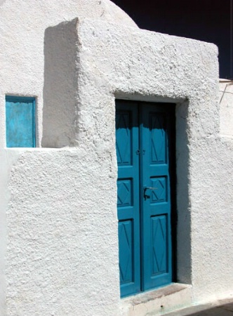 The blue door