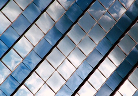 Blue Stripes and Clouds