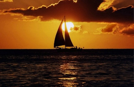 Sailboat at Sunset <br><b>©  Jeff Grabert</b>