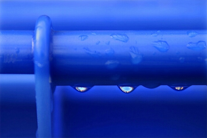 Blue drops...