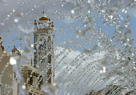 Church through the water