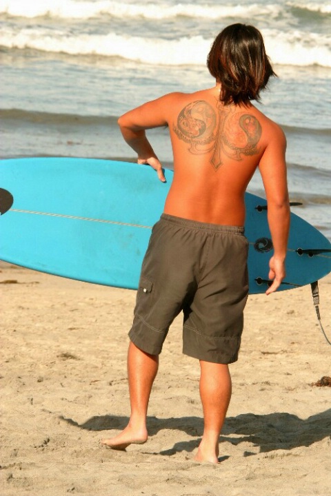 Tattooed Surfer