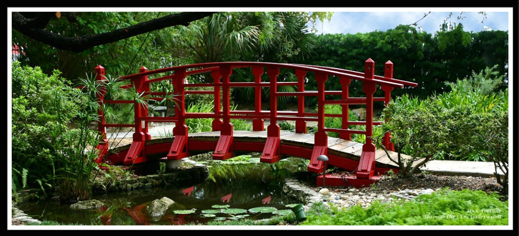 Red bridge in the morning... - ID: 567249 © Sara And Dick